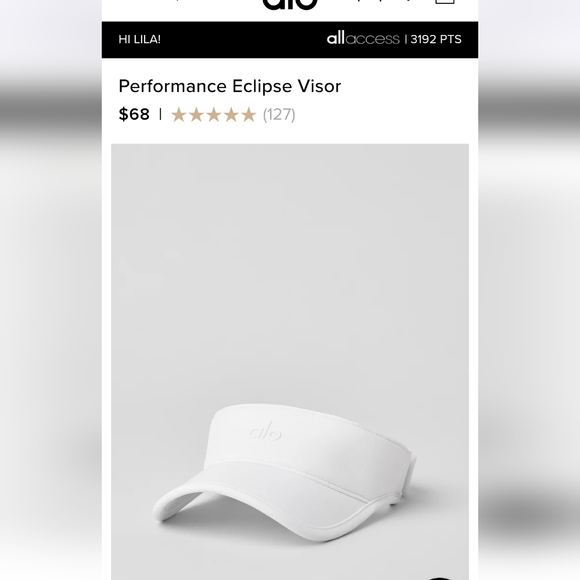 ALO Yoga White Visor White With Yoga Block - www.ethicalfarmerslk.com